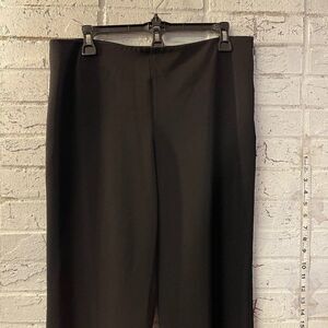 White House Black Market Legacy Black Flat Front Trouser Flare Pant 10R
